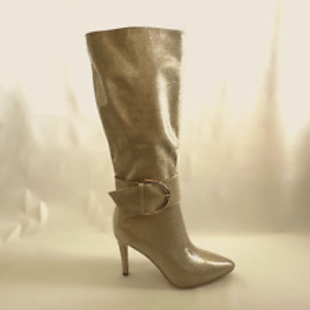 Modatope Formal Gold High Boots for Women (New)